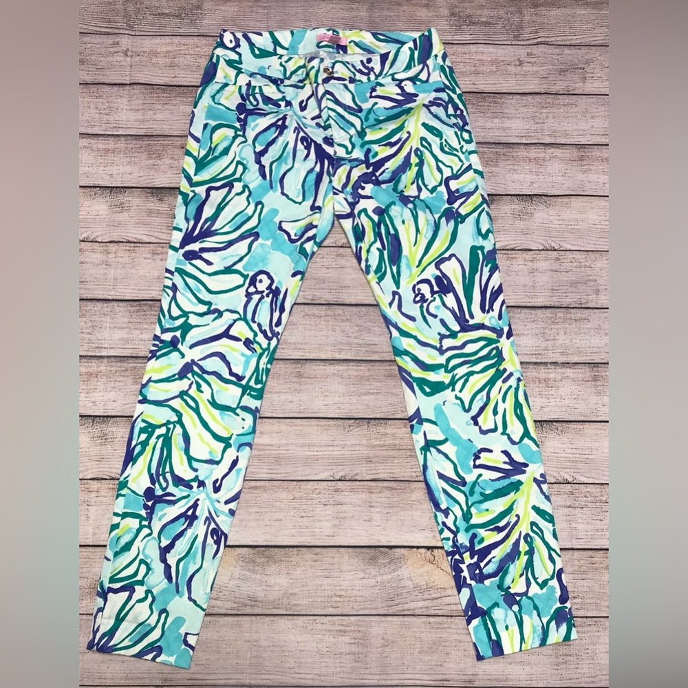Lilly Pulitzer Women Sz 2 -  Multicolor Floral Cropped Pants
